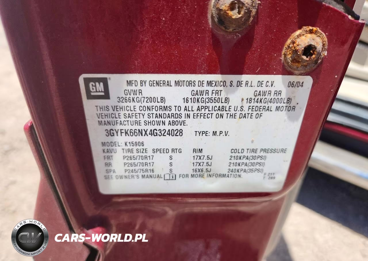 2004 Cadillac Escalade Esv VIN:3GYFK66NX4G324028 - 13