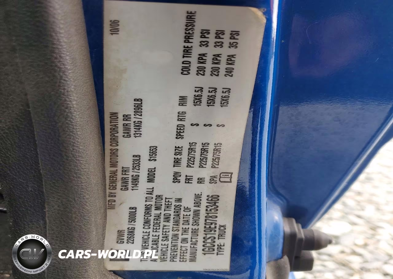 2007 Chevrolet Colorado VIN:1GCCS19E978153466 - 12