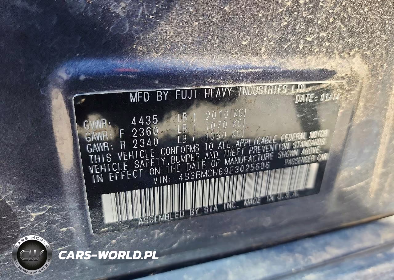 2014 Subaru Legacy 2.5I Sport VIN:4S3BMCH69E3025606 - 13