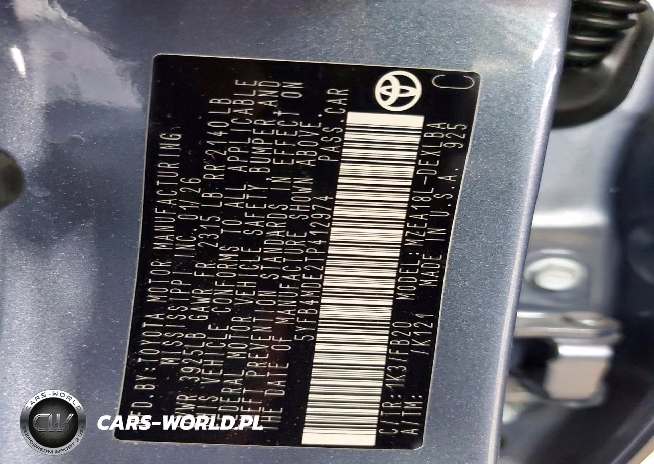 2026 Toyota Corolla Le VIN:5YFB4MDE2TP412974 - 12