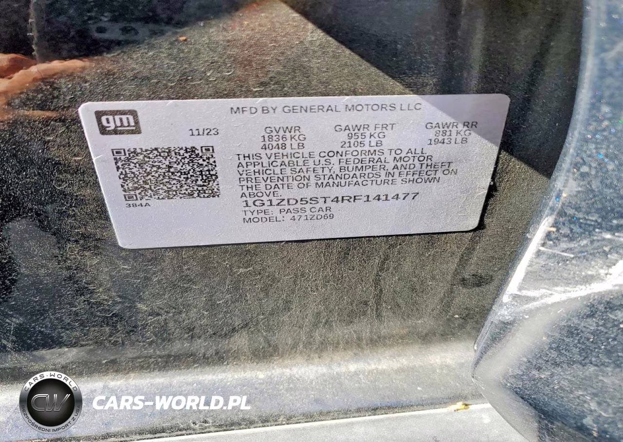 2024 Chevrolet Malibu Lt VIN:1G1ZD5ST4RF141477 - 13