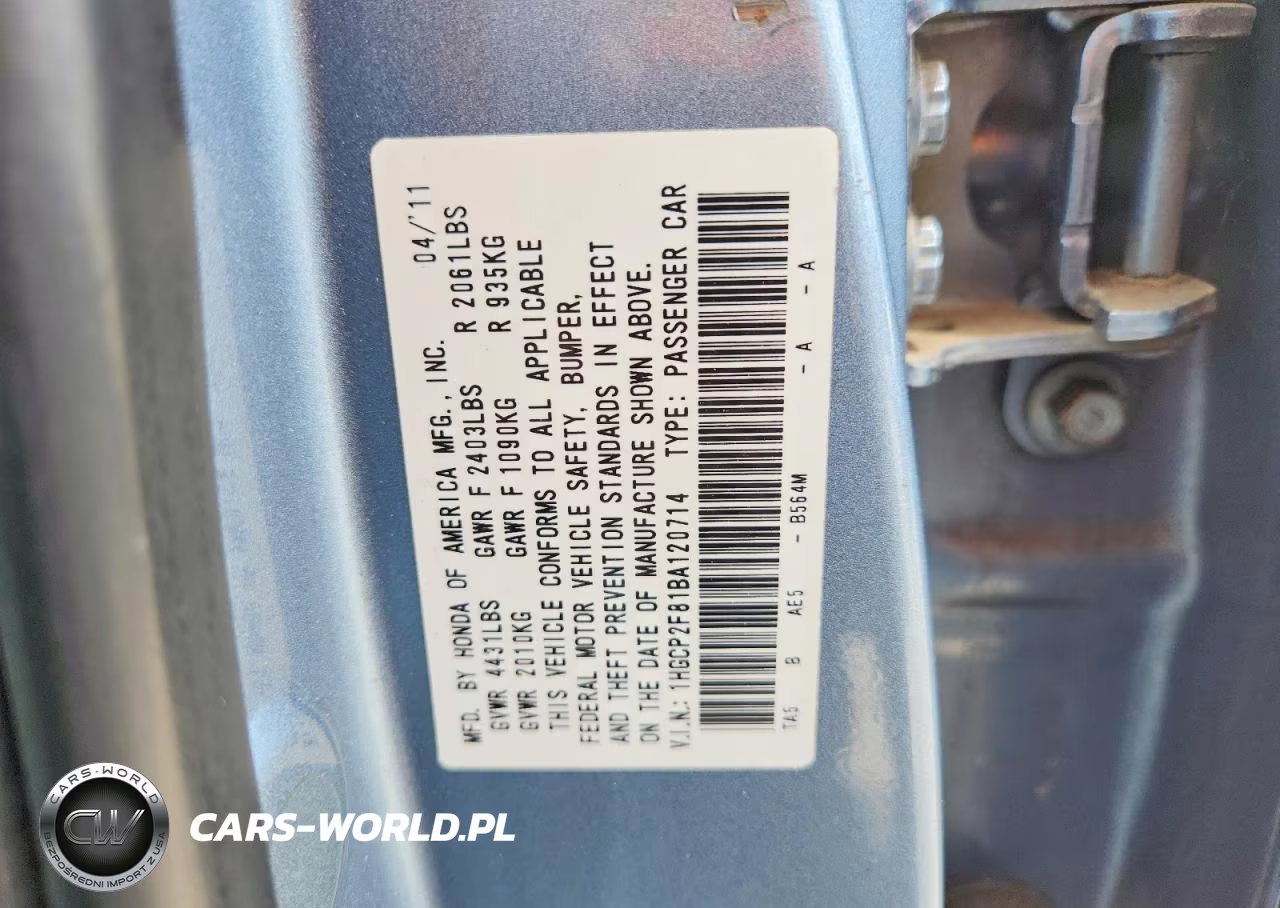 2011 Honda Accord Exl VIN:1HGCP2F81BA120714 - 13