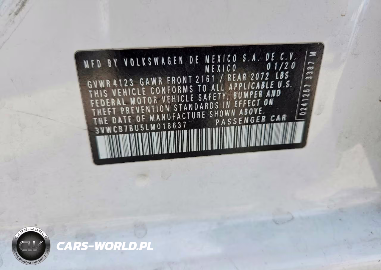 2020 Volkswagen Jetta S VIN:3VWCB7BU5LM018637 - 12