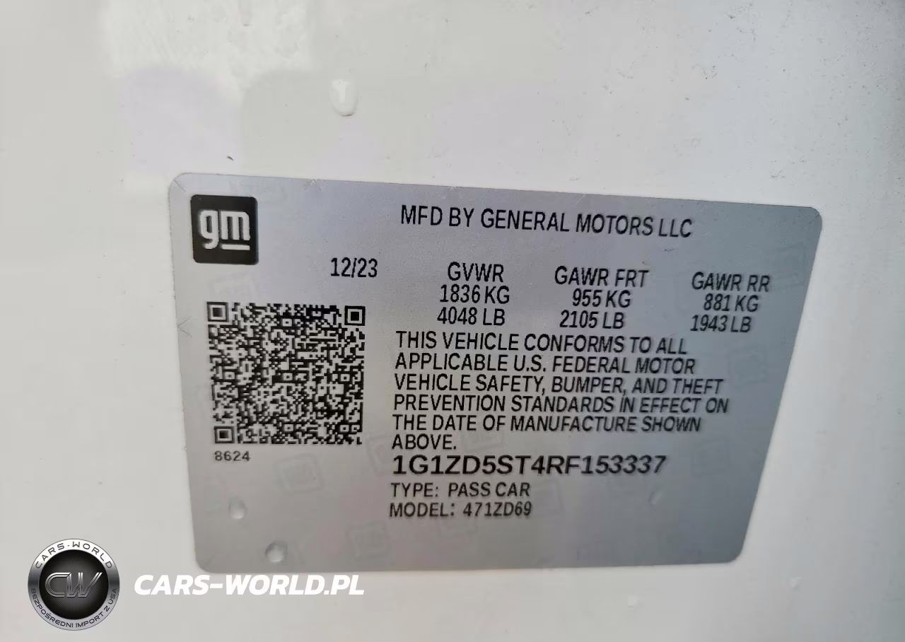2024 Chevrolet Malibu Lt VIN:1G1ZD5ST4RF153337 - 12