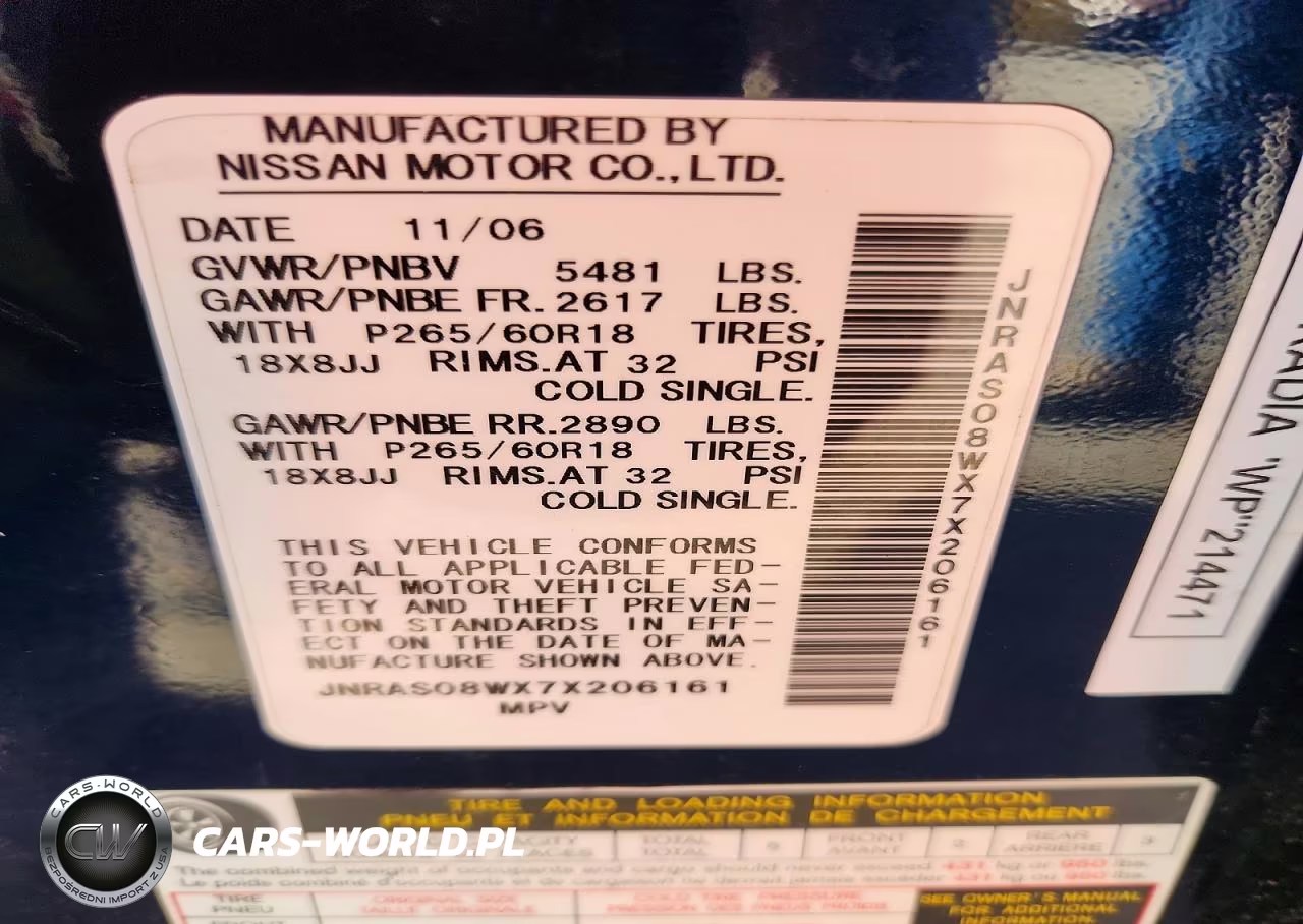 2007 Infiniti Fx35 Base VIN:JNRAS08WX7X206161 - 12
