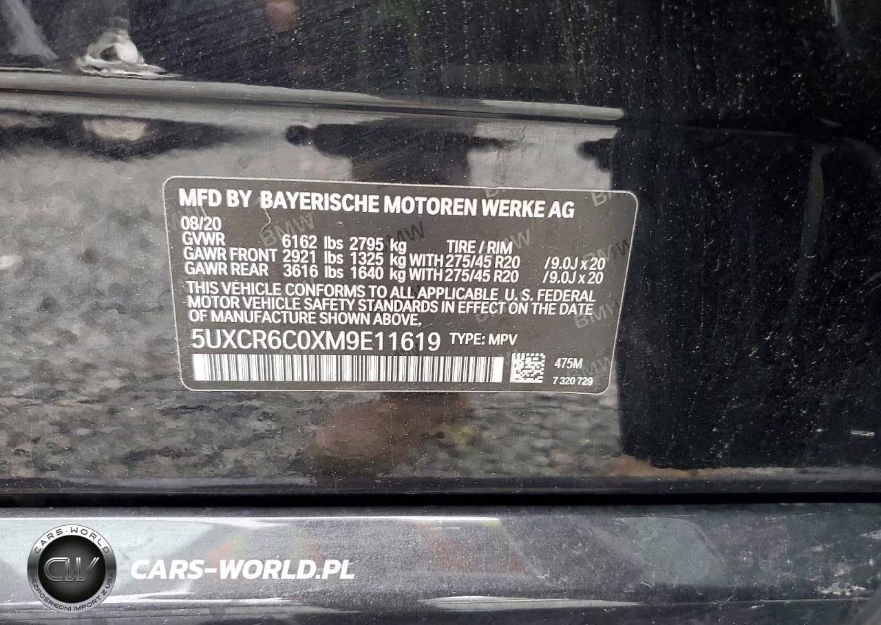 2021 BMW X5 xDrive40I VIN:5UXCR6C0XM9E11619 - 14