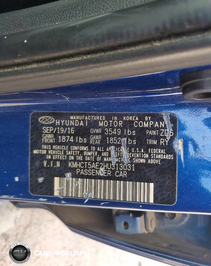 2017 Hyundai Accent Se VIN:KMHCT5AE2HU313031 - 13