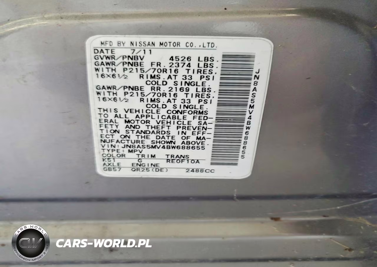 2011 Nissan Rogue S VIN:JN8AS5MV4BW688655 - 13