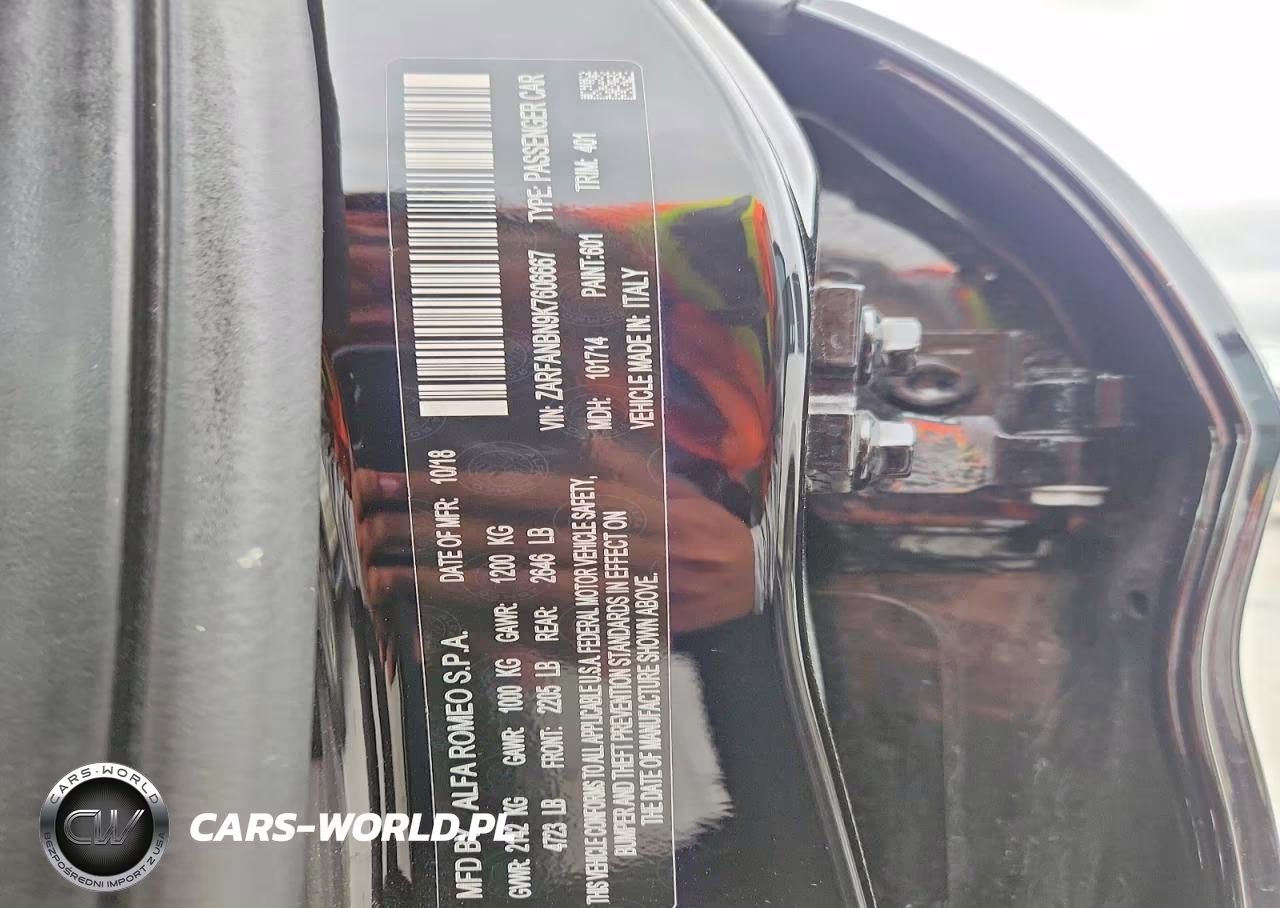 2019 Alfa Romeo Giulia Ti VIN:ZARFANBN9K7606667 - 12