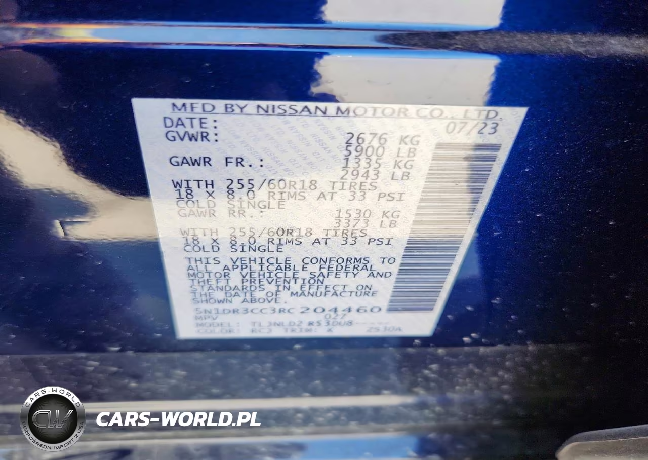 2024 Nissan Pathfinder Sl VIN:5N1DR3CC3RC204460 - 14