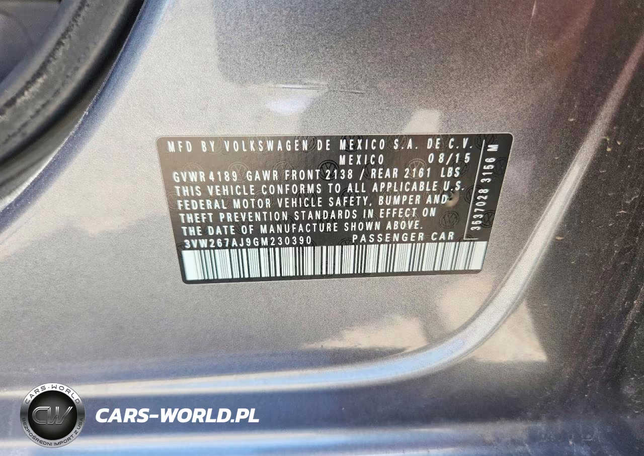 2016 Volkswagen Jetta S VIN:3VW267AJ9GM230390 - 12