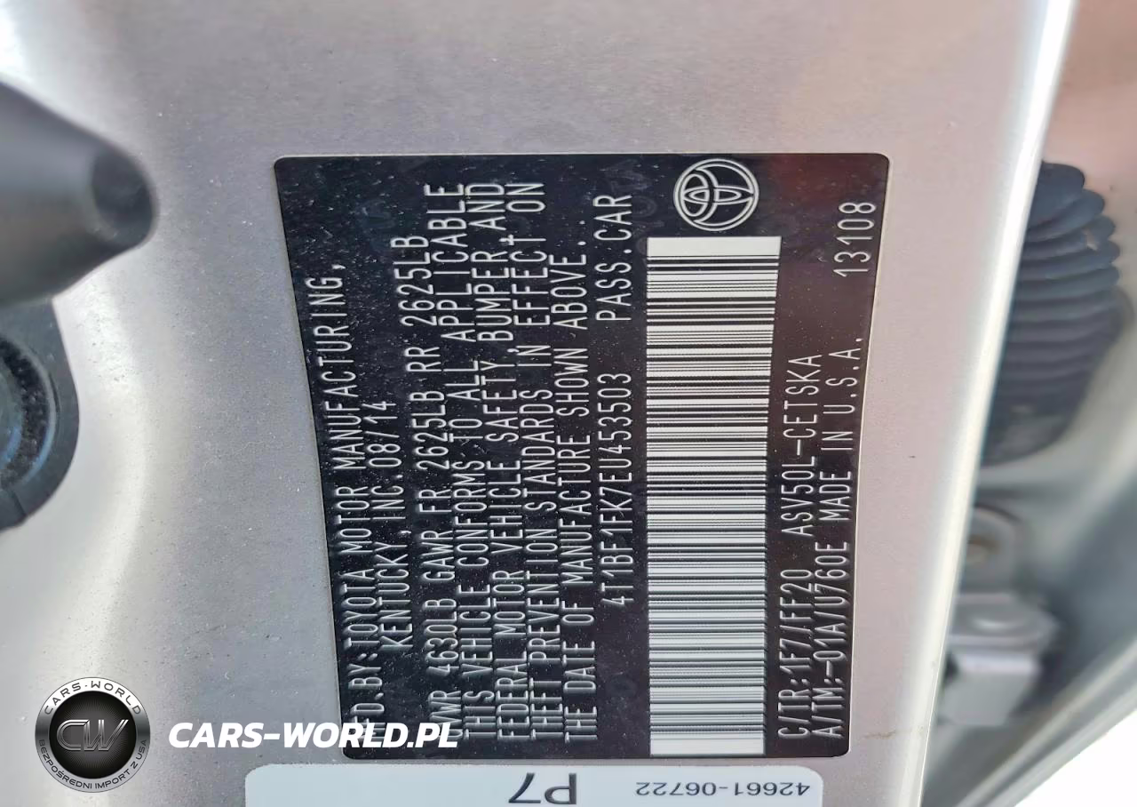 2014 Toyota Camry Se VIN:4T1BF1FK7EU453503 - 12