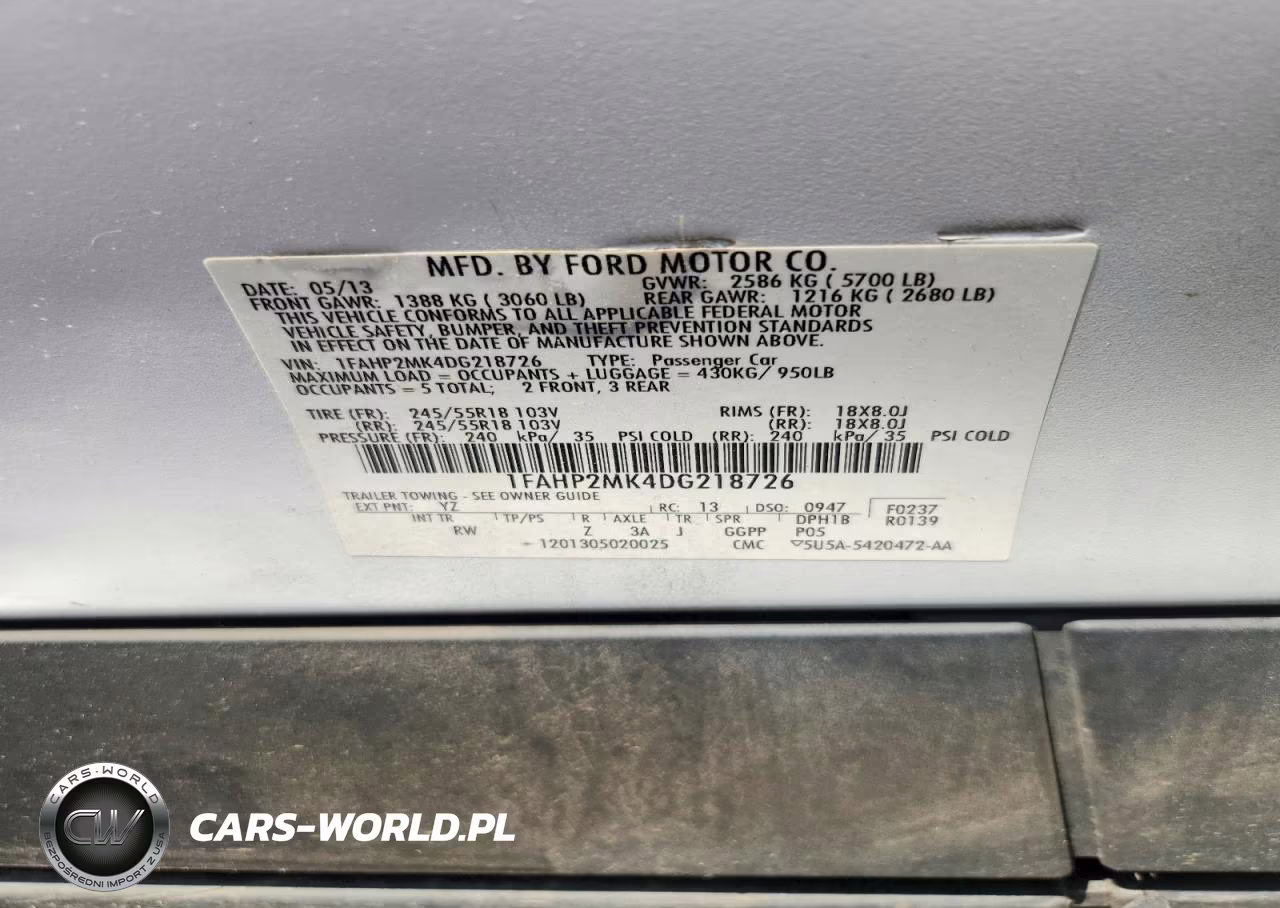 2013 Ford Taurus Police Interceptor VIN:1FAHP2MK4DG218726 - 13