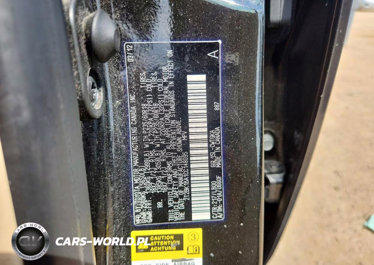 2012 Lexus Rx 350 VIN:2T2BK1BA1CC148095 - 12