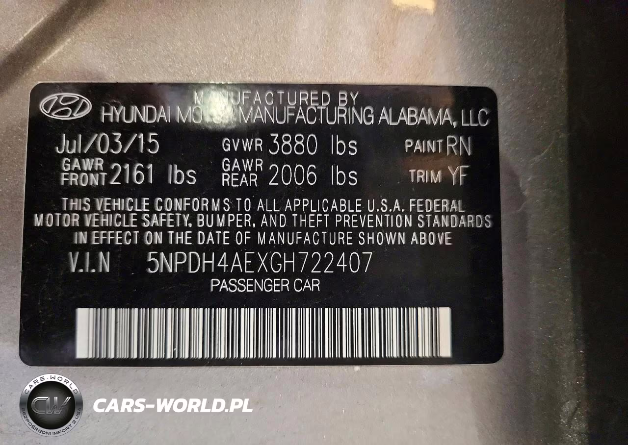 2016 Hyundai Elantra Se VIN:5NPDH4AEXGH722407 - 12