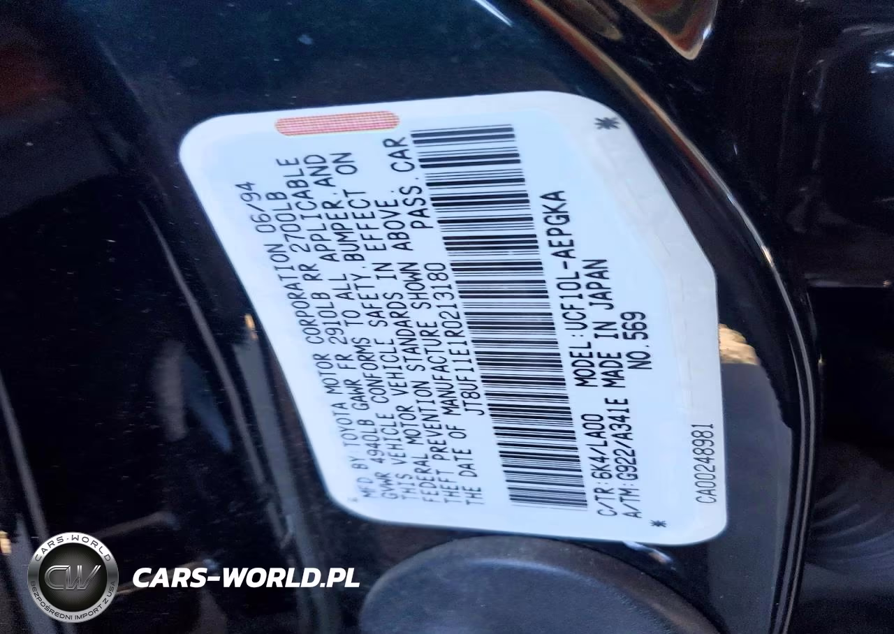 1994 Lexus Ls 400 VIN:JT8UF11E1R0213180 - 12