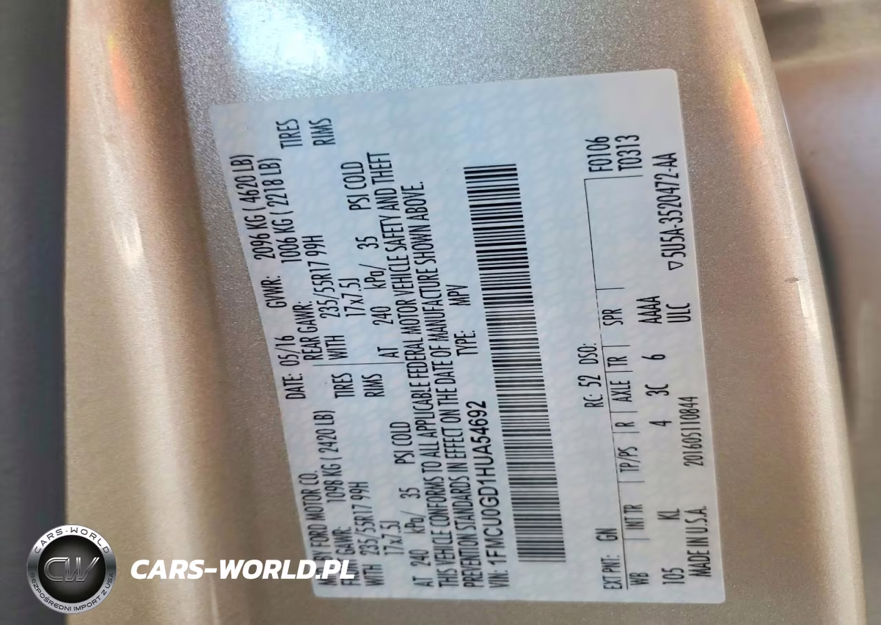 2017 Ford Escape Se VIN:1FMCU0GD1HUA54692 - 12