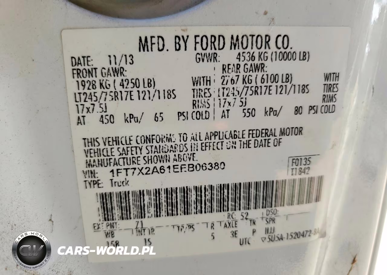 2014 Ford F250 Super Duty VIN:1FT7X2A61EEB06380 - 12