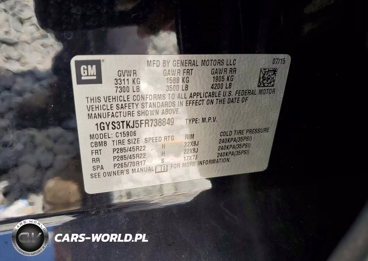 2015 Cadillac Escalade Esv Premium VIN:1GYS3TKJ5FR738849 - 14