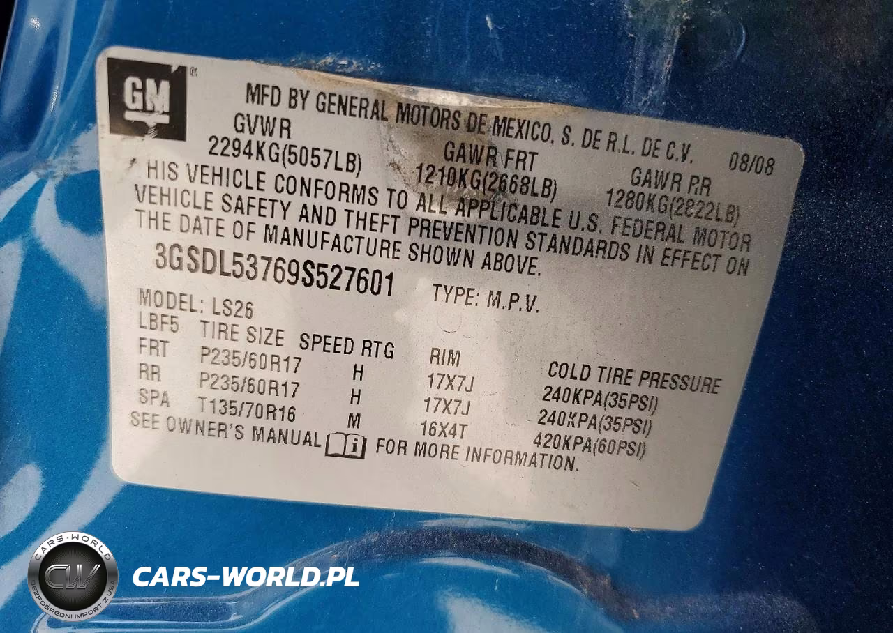 2009 Saturn Vue Xr VIN:3GSDL53769S527601 - 12