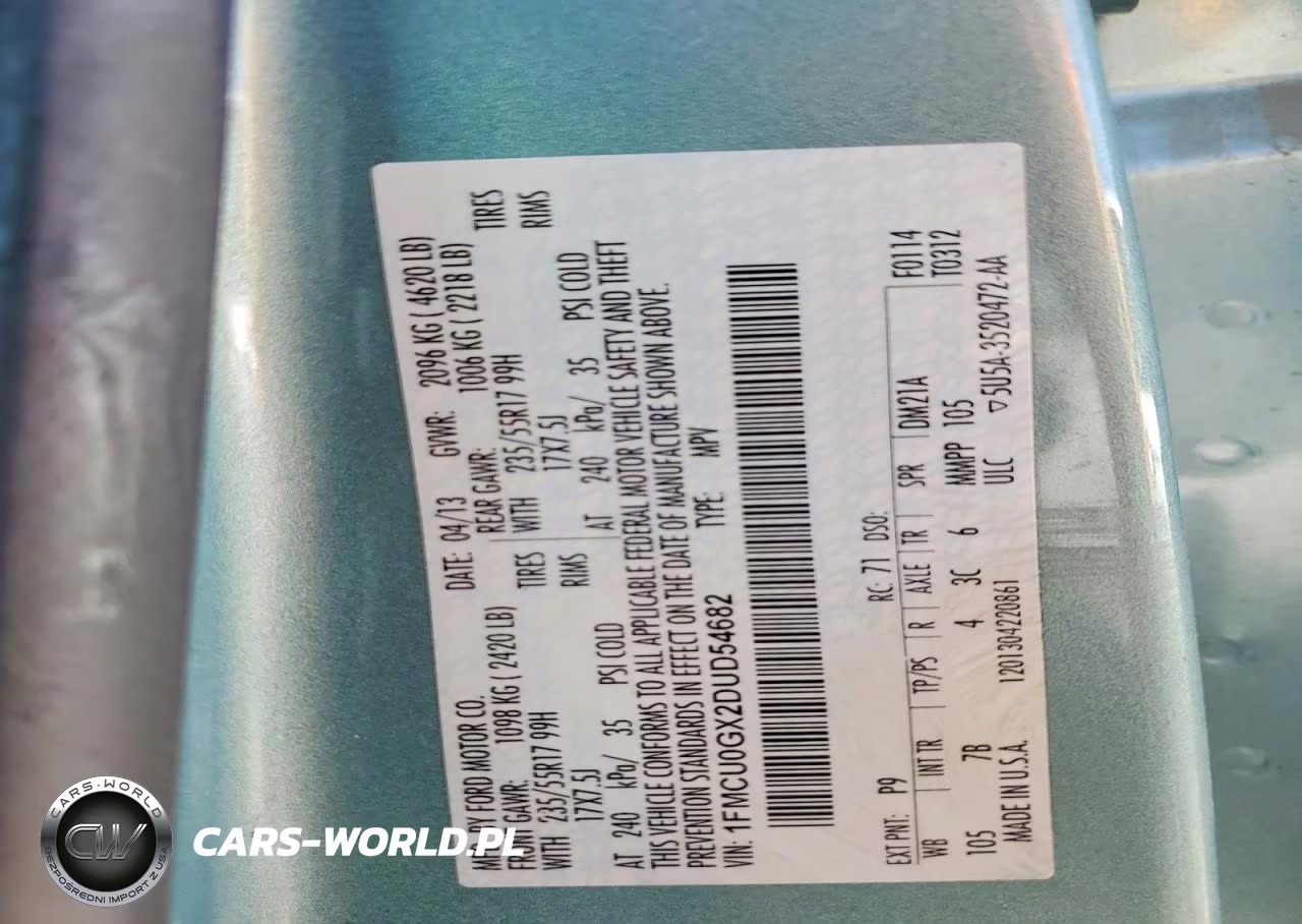 2013 Ford Escape Se VIN:1FMCU0GX2DUD54682 - 14