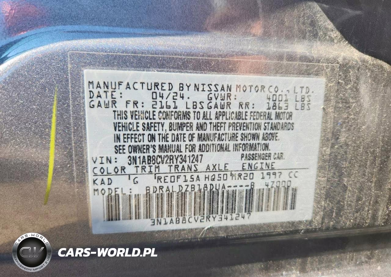 2024 Nissan Sentra Sv VIN:3N1AB8CV2RY341247 - 12