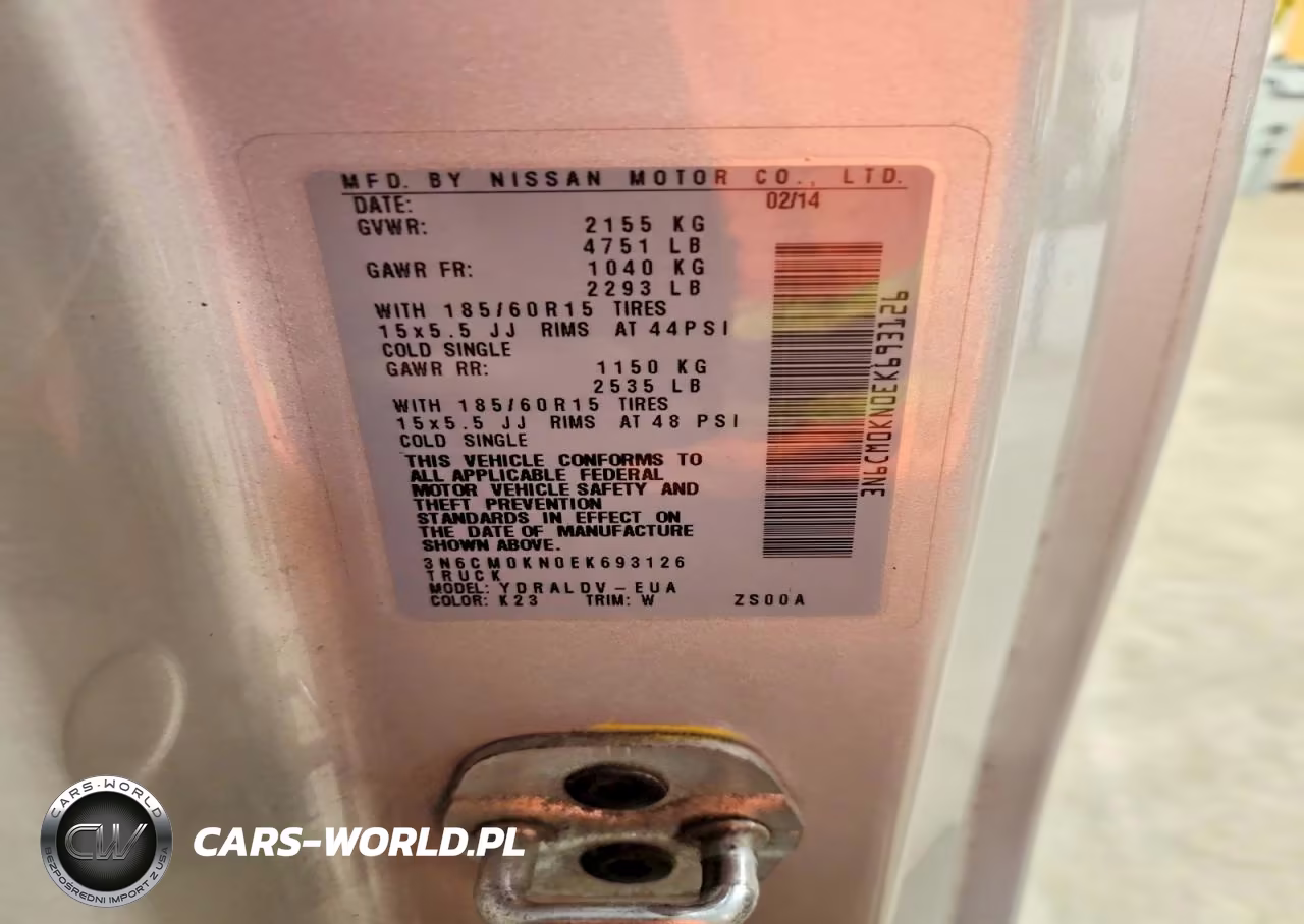 2014 Nissan Nv200 S VIN:3N6CM0KN0EK693126 - 14