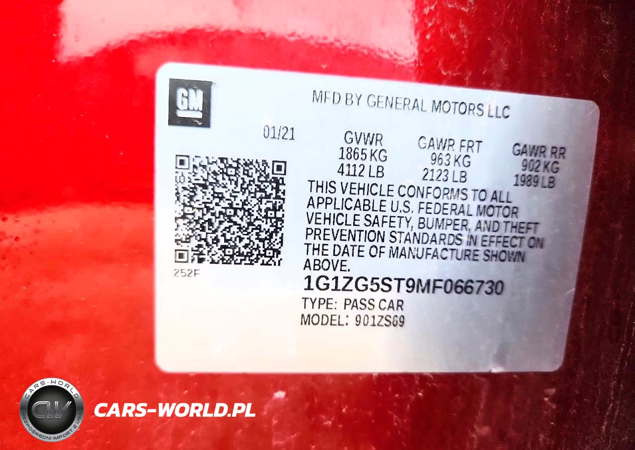 2021 Chevrolet Malibu Rs VIN:1G1ZG5ST9MF066730 - 12