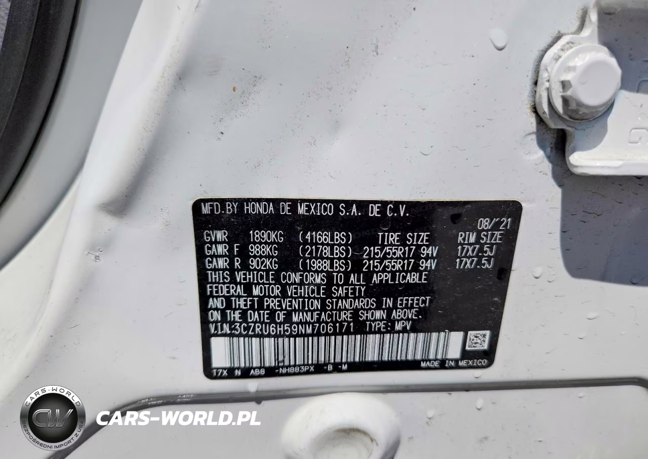 2022 Honda Hr-V Ex VIN:3CZRU6H59NM706171 - 13