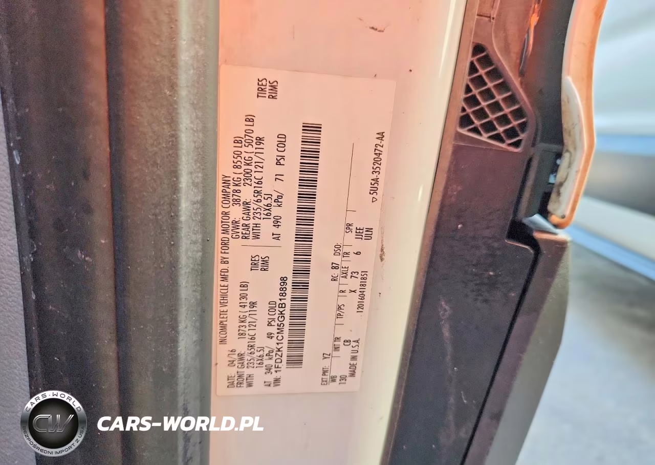 2016 Ford Transit-150 Xl-Xlt VIN:1FDZK1CM5GKB18898 - 12
