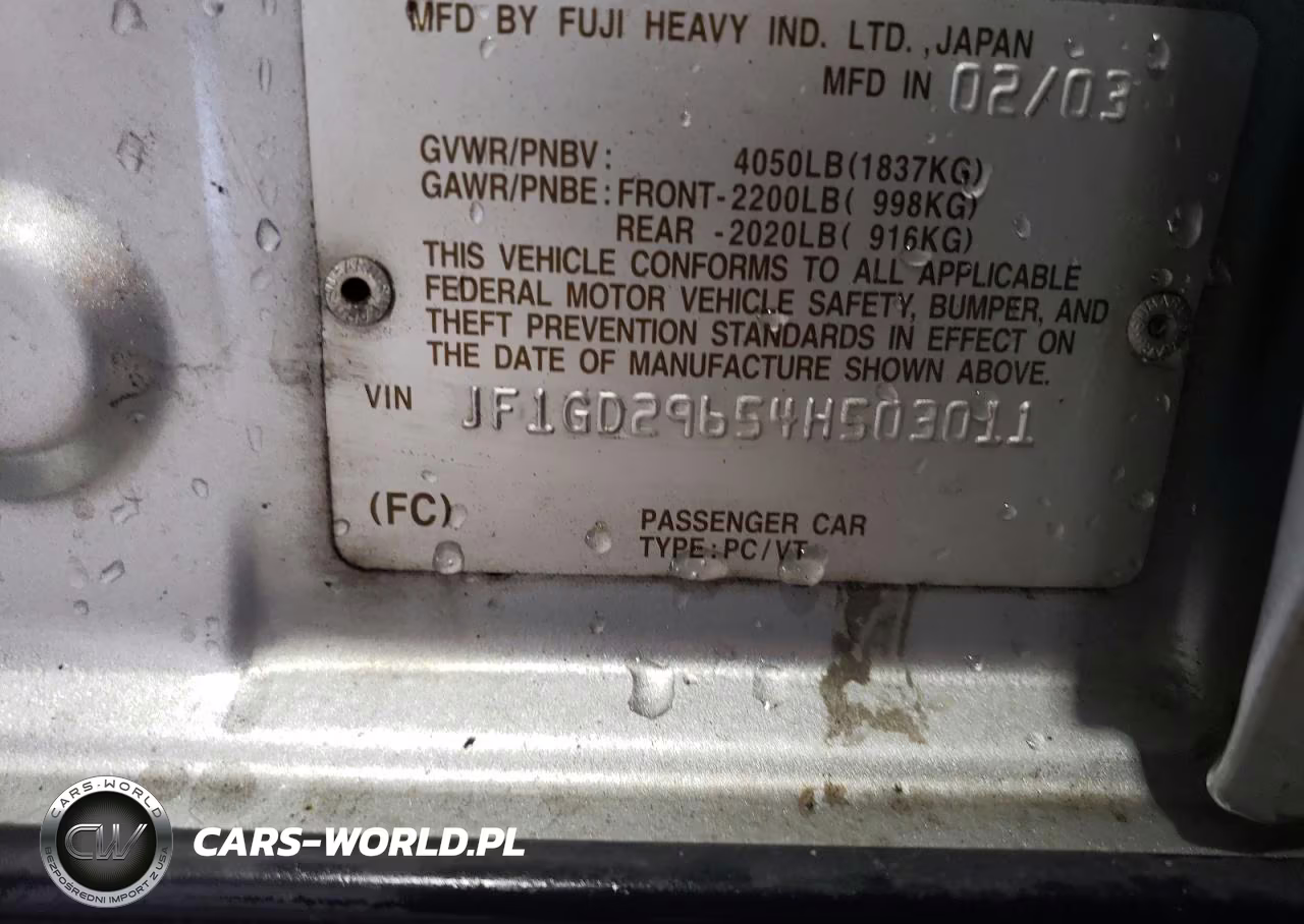 2004 Subaru Impreza Wrx VIN:JF1GD29654H503011 - 12