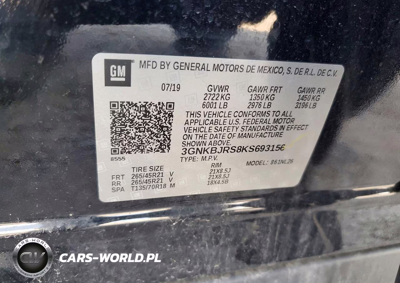2019 Chevrolet Blazer Rs VIN:3GNKBJRS8KS693156 - 13