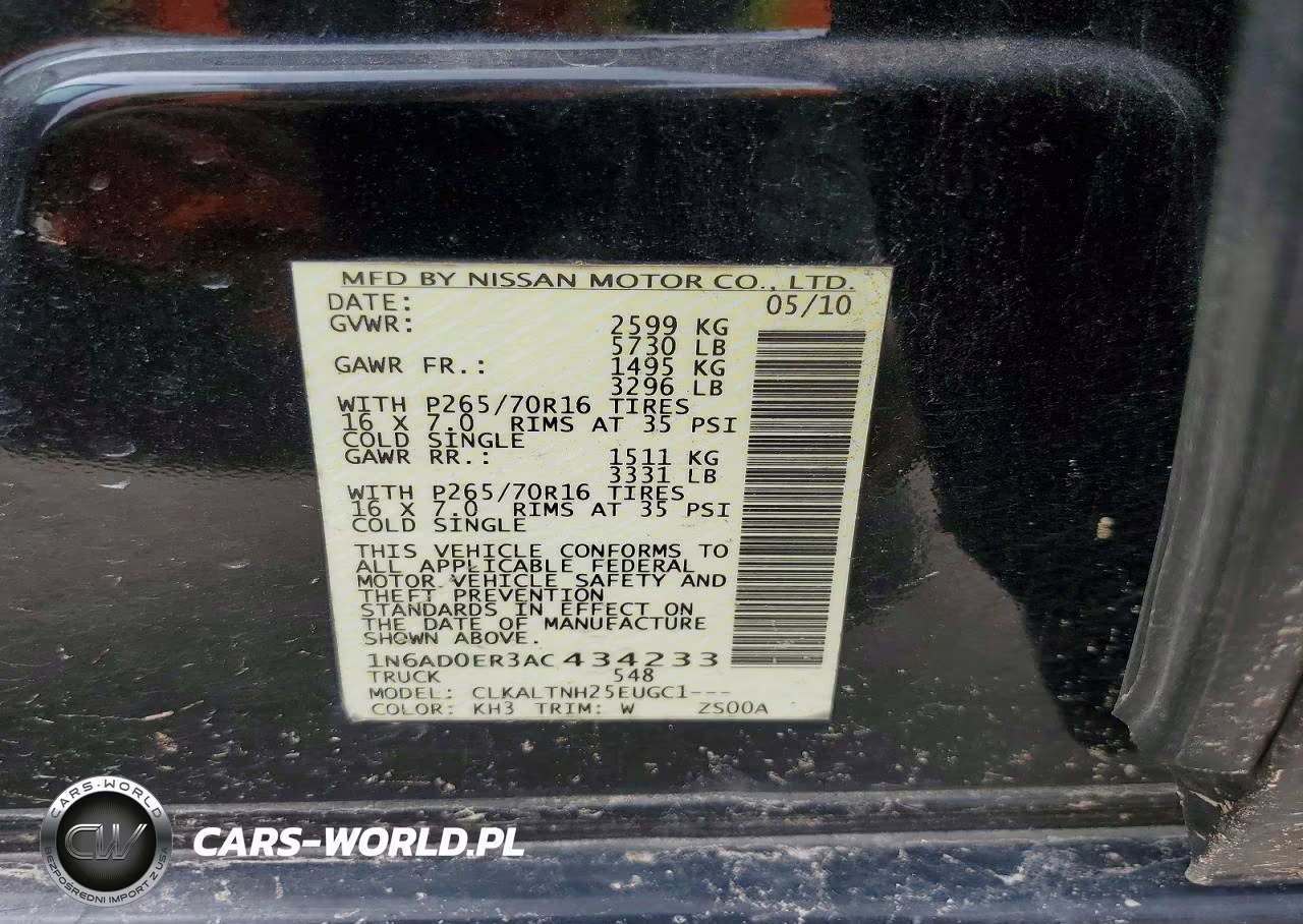 2010 Nissan Frontier Se V6 VIN:1N6AD0ER3AC434233 - 12