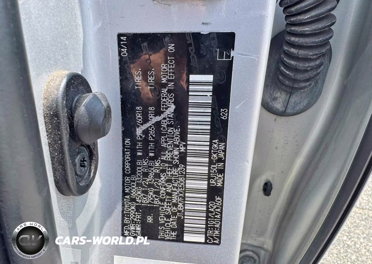 2014 Lexus Gx 460 VIN:JTJBM7FX7E5081239 - 11