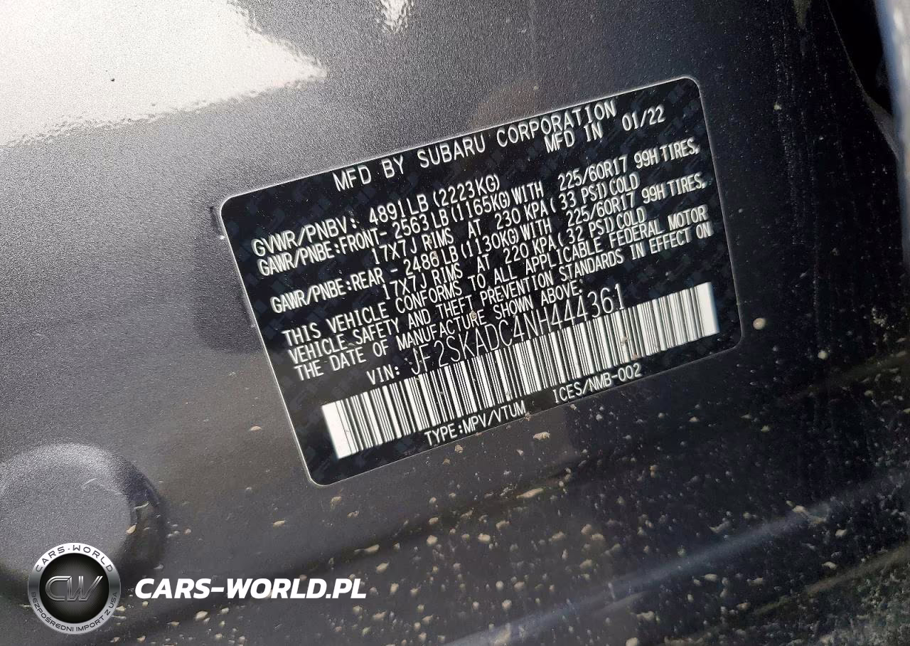 2022 Subaru Forester Premium VIN:JF2SKADC4NH444361 - 13