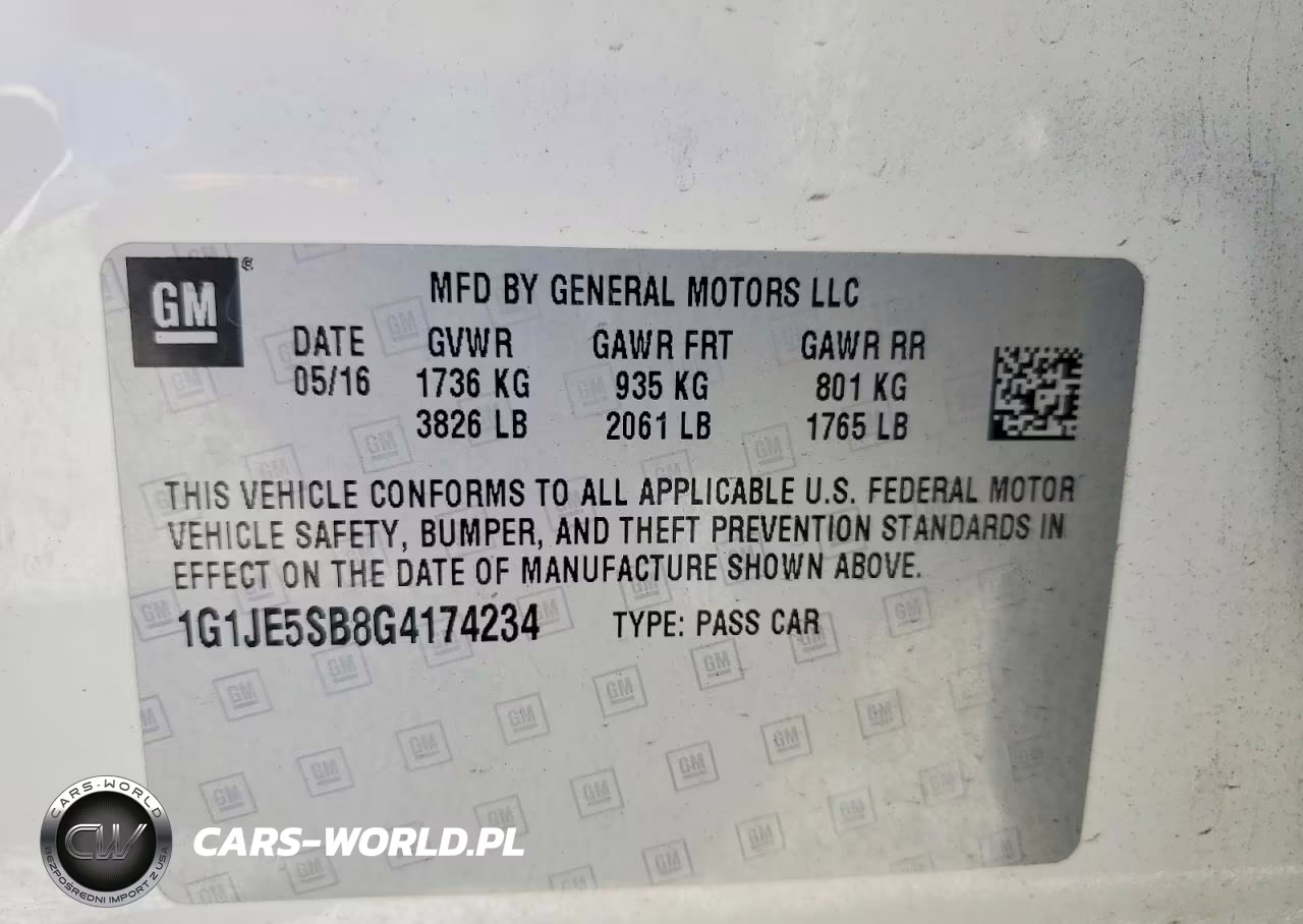 2016 Chevrolet Sonic Ltz VIN:1G1JE5SB8G4174234 - 13