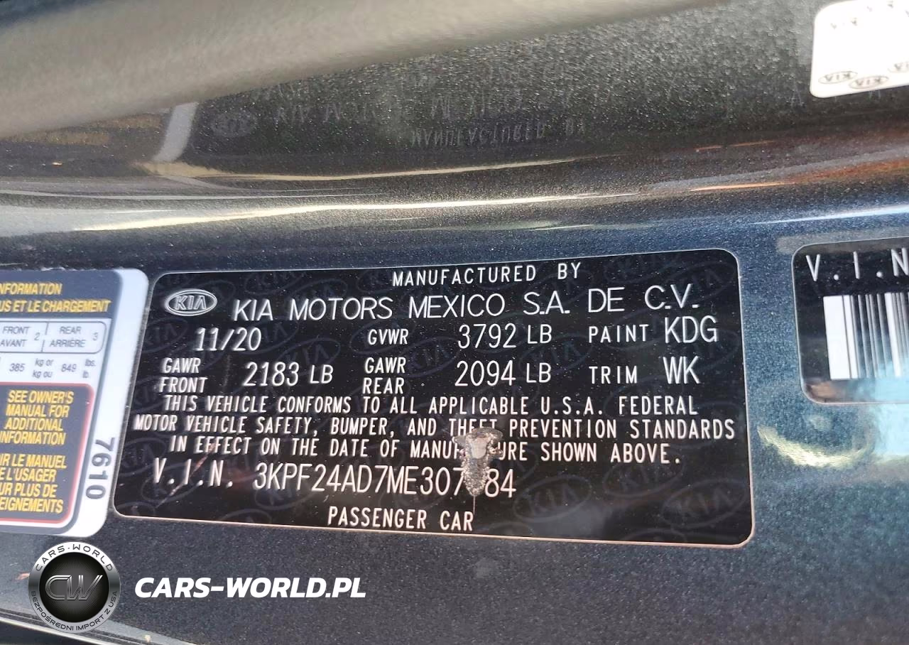 2021 Kia Forte Lxs VIN:3KPF24AD7ME307384 - 12