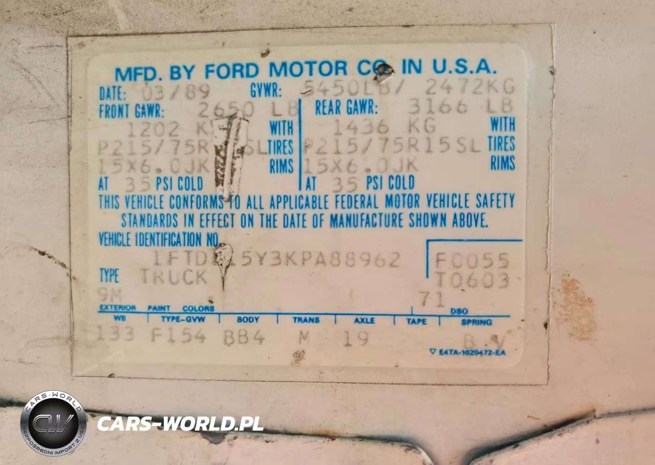 1989 Ford F150 VIN:1FTDF15Y3KPA88962 - 12