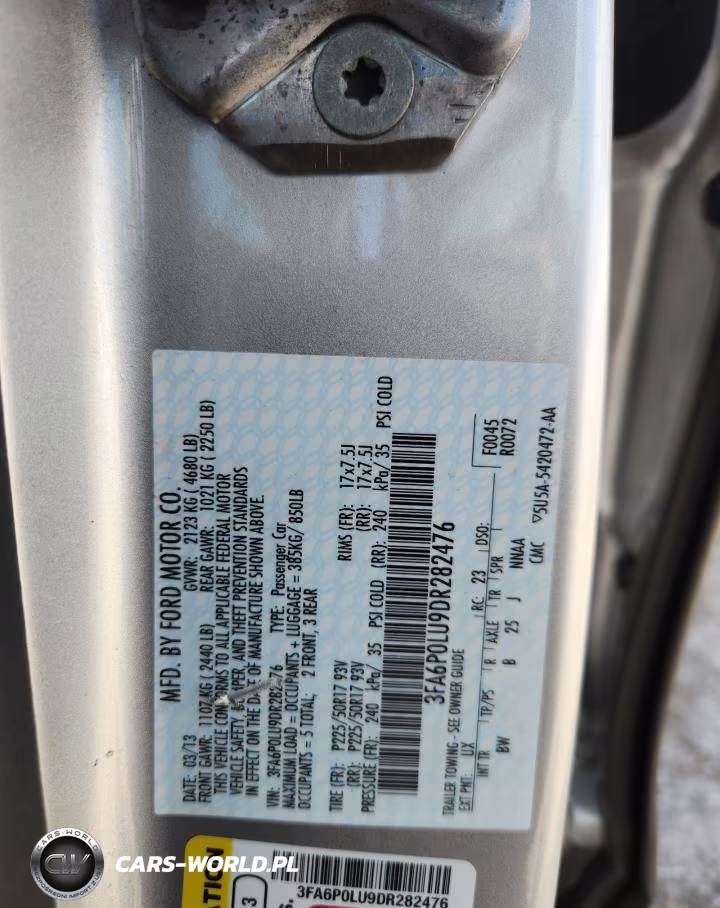 2013 Ford Fusion Se Hybrid VIN:3FA6P0LU9DR282476 - 13