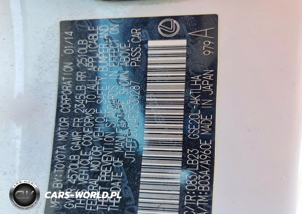 2014 Lexus Is 250 VIN:JTHFF2C24E2530287 - 12