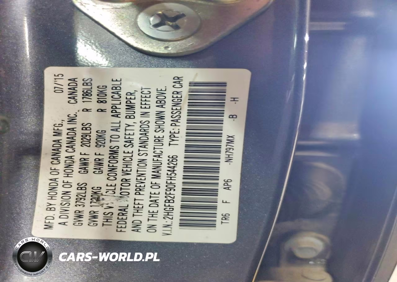 2015 Honda Civic Exl VIN:2HGFB2F90FH544266 - 12
