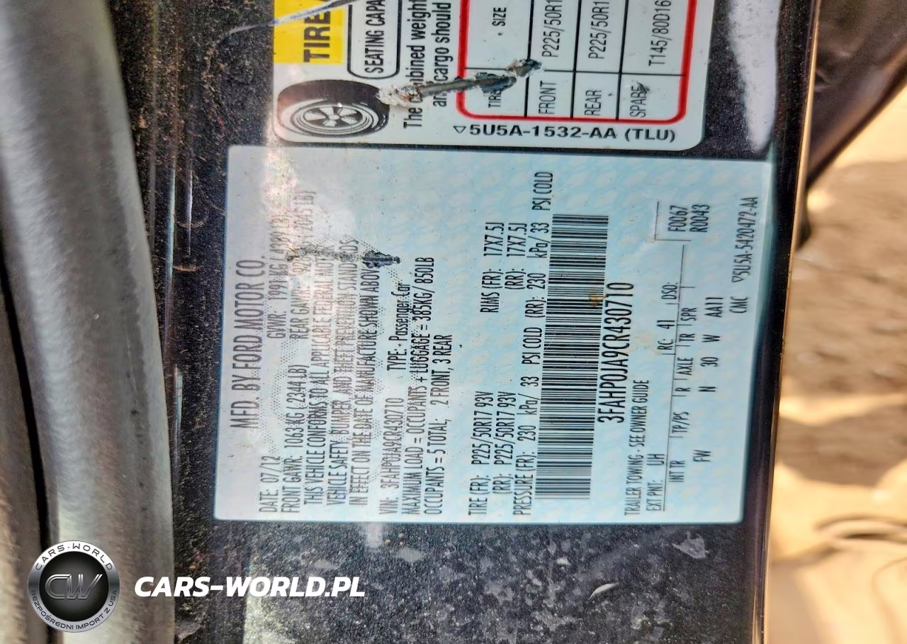2012 Ford Fusion Sel VIN:3FAHP0JA9CR430710 - 12