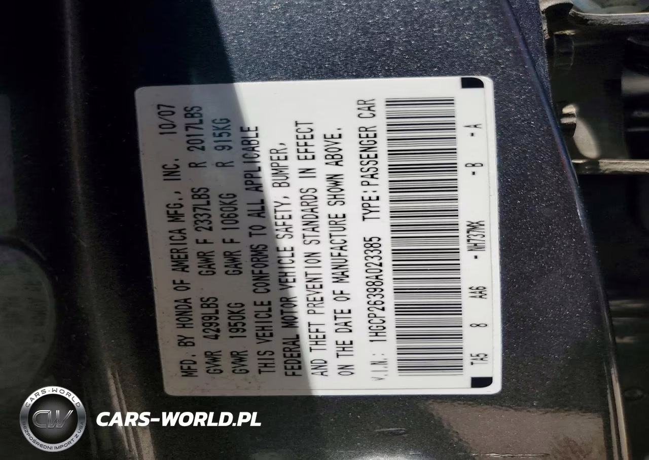 2008 Honda Accord Lx VIN:1HGCP26398A023385 - 12