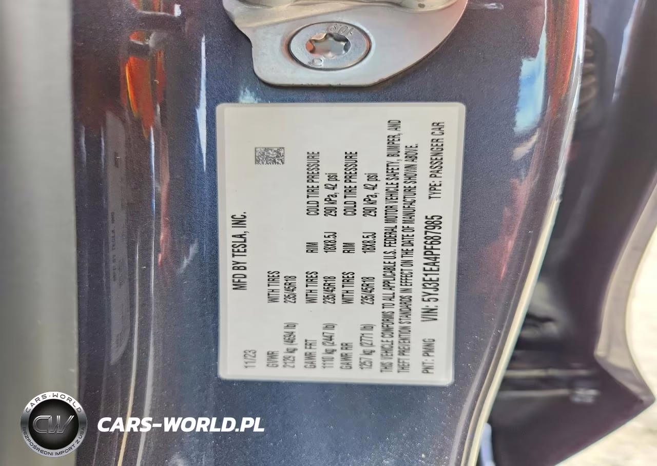 2023 Tesla Model 3 VIN:5YJ3E1EA4PF687985 - 12