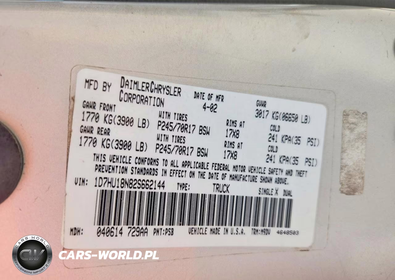 2002 Dodge Ram 1500 VIN:1D7HU18N82S662144 - 12