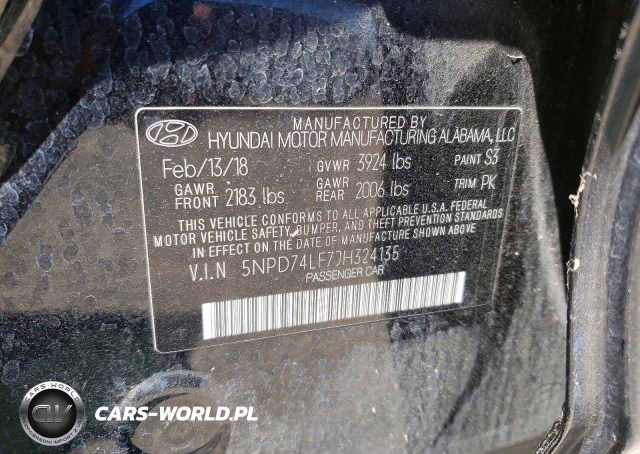 2018 Hyundai Elantra Sel VIN:5NPD74LF7JH324135 - 12