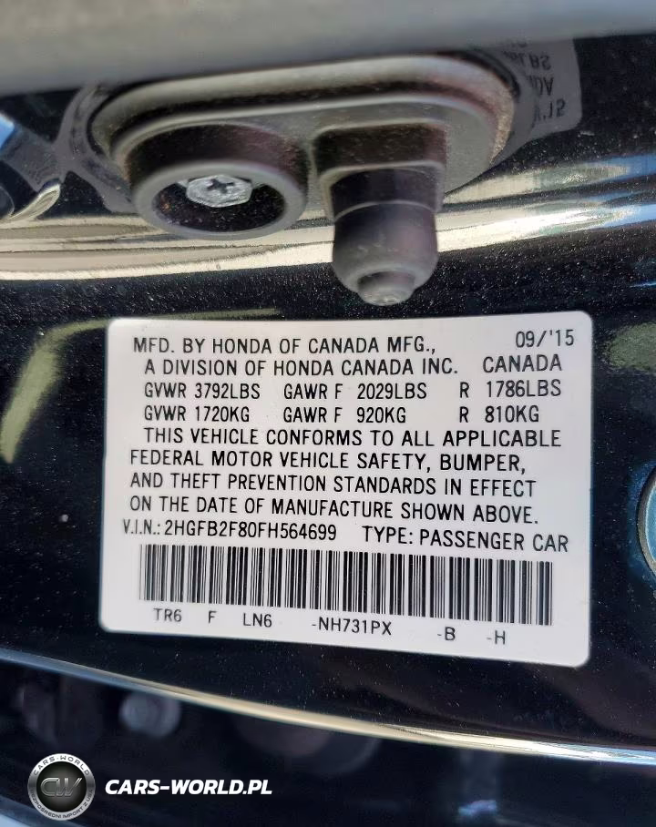 2015 Honda Civic Ex VIN:2HGFB2F80FH564699 - 12