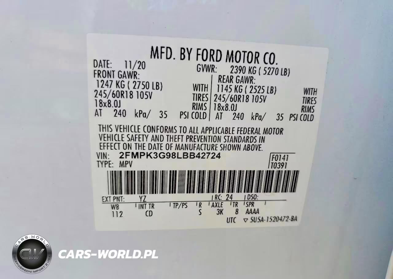 2020 Ford Edge Se VIN:2FMPK3G98LBB42724 - 13