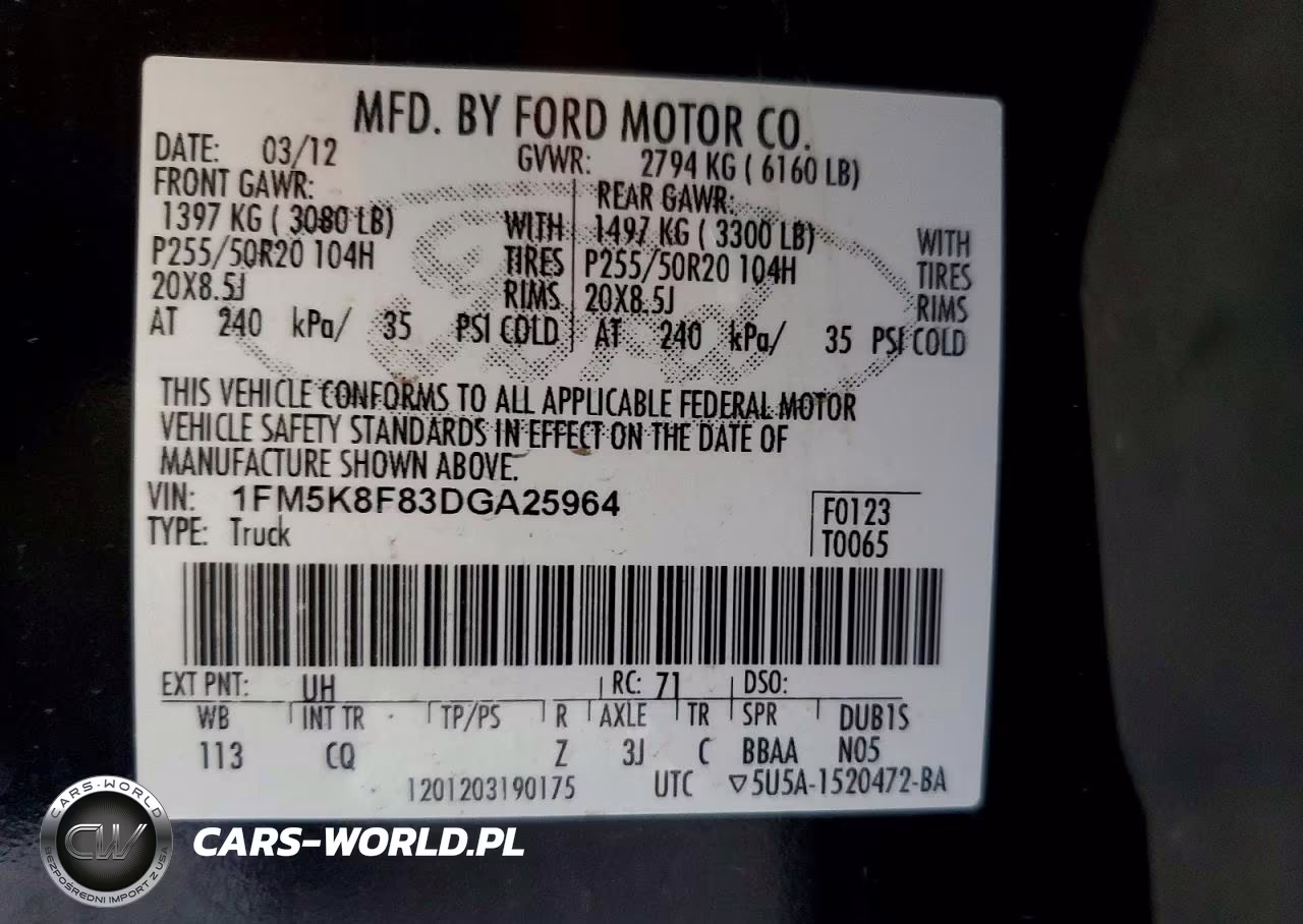2013 Ford Explorer Limited VIN:1FM5K8F83DGA25964 - 13