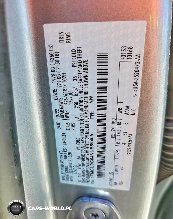 2022 Ford Escape Se VIN:1FMCU0G64NUB89405 - 13